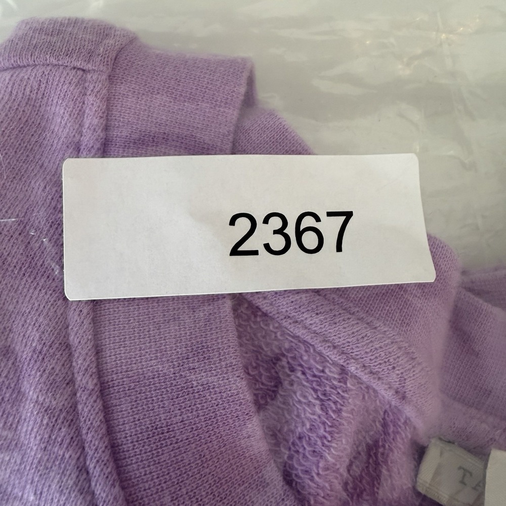 Talbots Tie-Dye Women's Sweatshirt Plus 2X Purple White Summer Cozy Pastel NEW - Picture 12 of 12